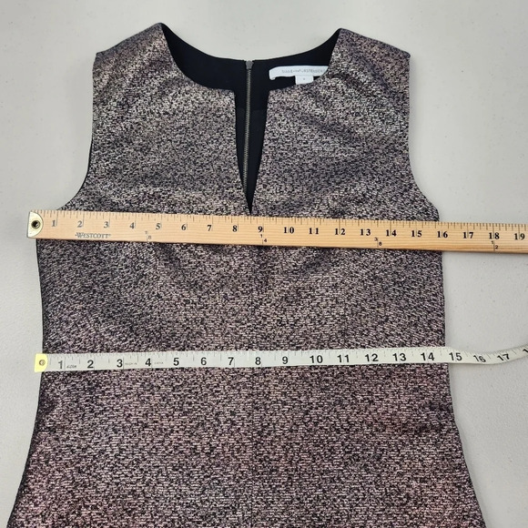 DVF Diane Von Furstenberg Yvette Metallic Lined Dress Size 6 - Picture 12 of 12